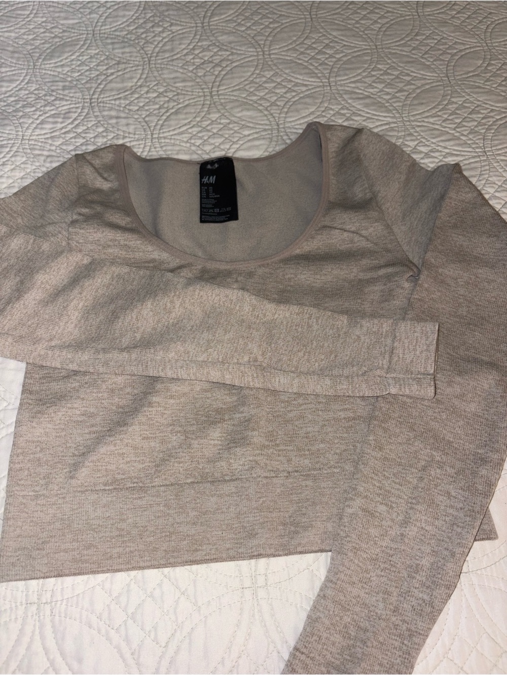 H&M Neutral Taupe Scoop Neck Knit Top - Picture 2 of 3